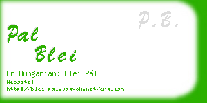 pal blei business card